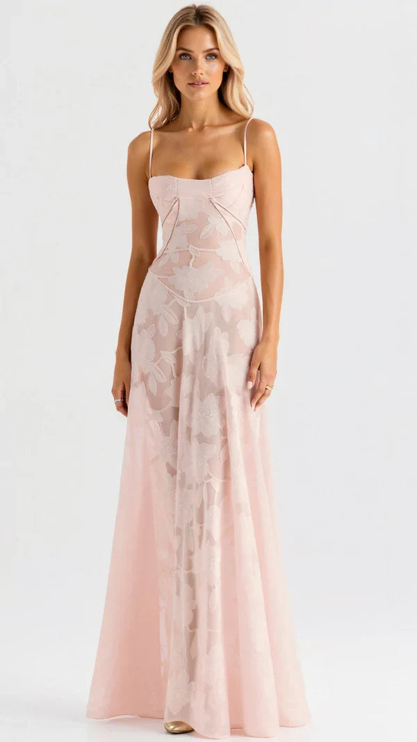 Abito maxi Arabelle in pizzo